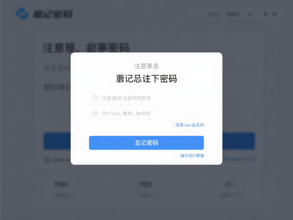 值得注意的是，如果您忘记了密码，可以通过“忘记密码